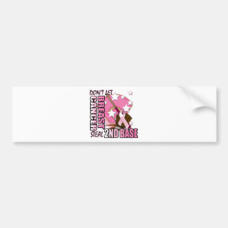 Don't Let Breast Cancer Steal 2nd Base Bumper Sticker