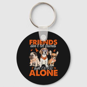 Don't Let Friends Fight Crps Alone Cute Dog Awaren Key Ring