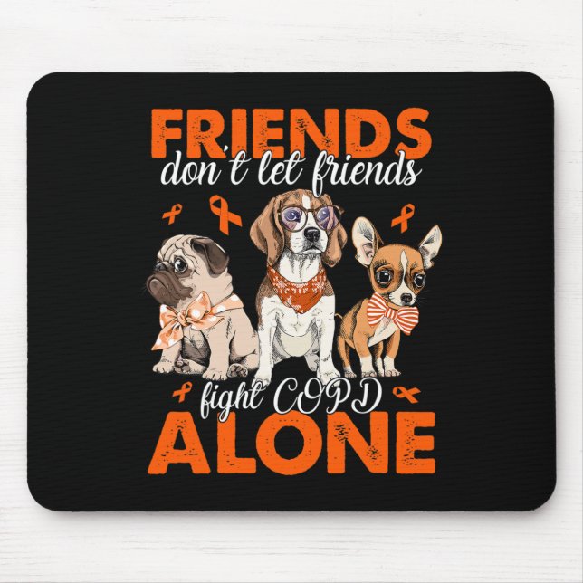 Don't Let Friends Fight CRPS Alone Cute Dog Awaren Mouse Mat (Front)