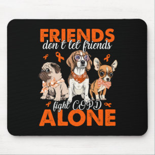 Don't Let Friends Fight Crps Alone Cute Dog Awaren Mouse Mat