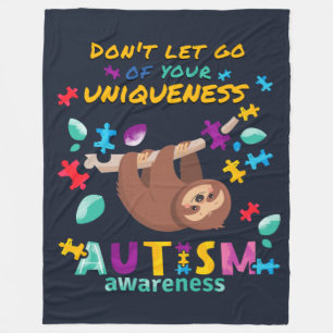 Don't Let Go of Your Uniqueness Colourful Keepsake Fleece Blanket