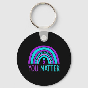 Dont Let Story End Semicolon Heart Teacher Key Ring