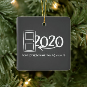 Don't let the door hit ya on the way out! Photo Ceramic Ornament