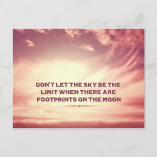 Don't let the sky be the limit… postcard