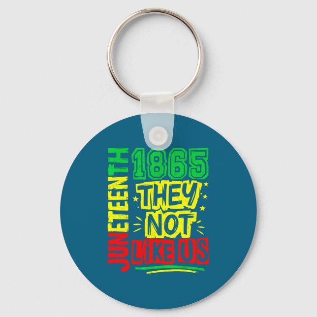 Don't like freedom black history juneteenth 1865 key ring (Front)