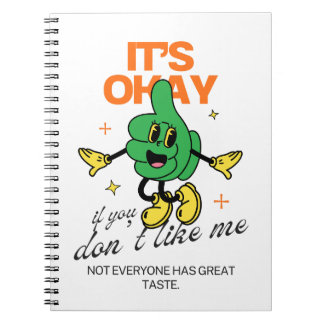 don't like me glove notebook