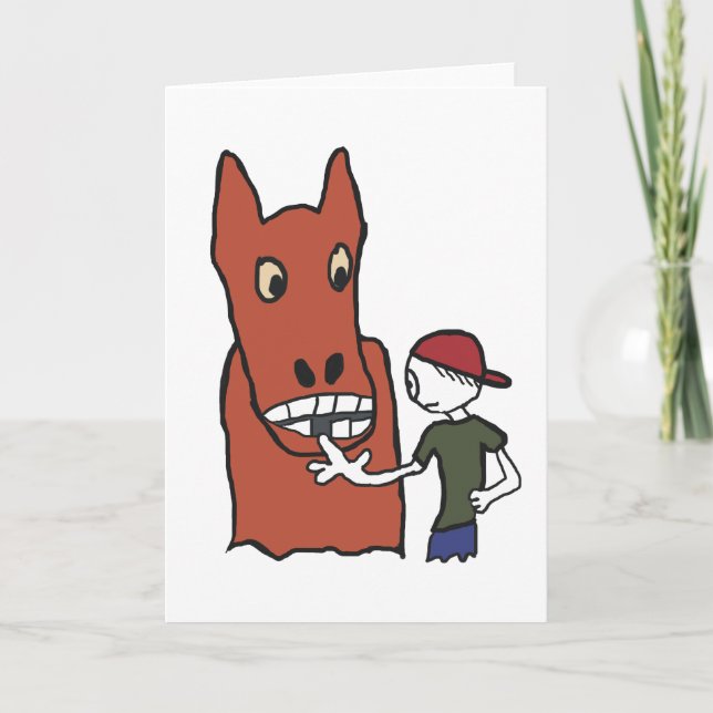 Don't Look A Gift Horse In The Mouth Card (Front)