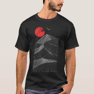 Don't Look Back Abstract Mountain Red Sun T-Shirt