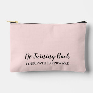 Don't Look Back Modern Uplifting Peach Design Accessory Pouch