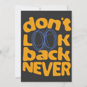 Don't Look Back Never Holiday Card