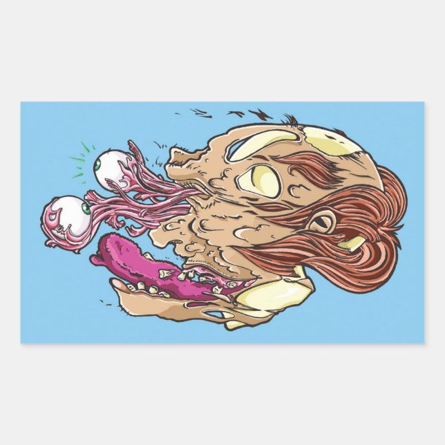 Don't look back! rectangular sticker (Front)