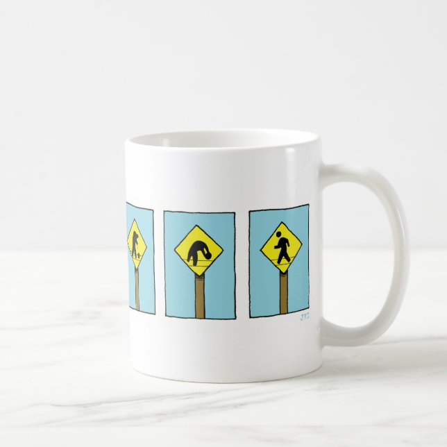 "Don't Lose Your Head" Humourous Street Sign Comic Coffee Mug (Right)