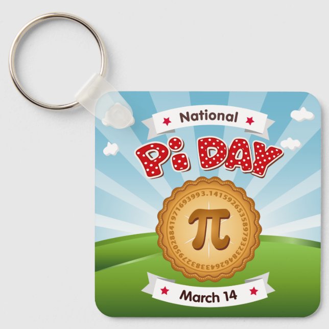 Don't Lose Your Keys Pi Day Key Ring (Front)