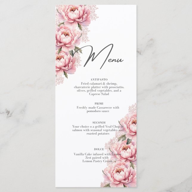 Don't Make Me Blush Menus (Front)