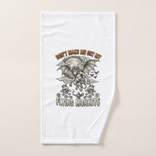 Dont Make Me Get Flying Monkeys Halloween Moon Sku Hand Towel