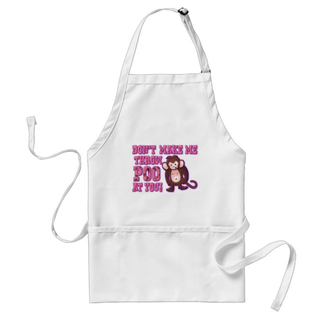 Don't Make Me Throw Poo at You Standard Apron (Front)