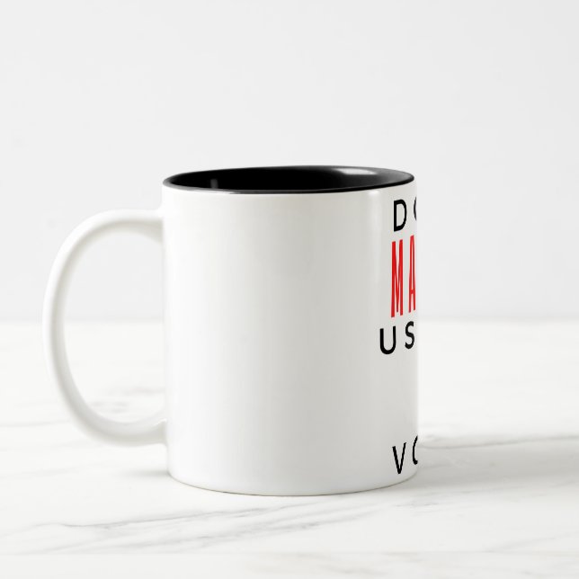 Don't Make Me Use My HR Voice 2 Two-Tone Coffee Mug (Left)