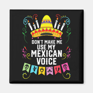 Dont Make Me Use My Mexican Voice Mexico Pride  Magnet