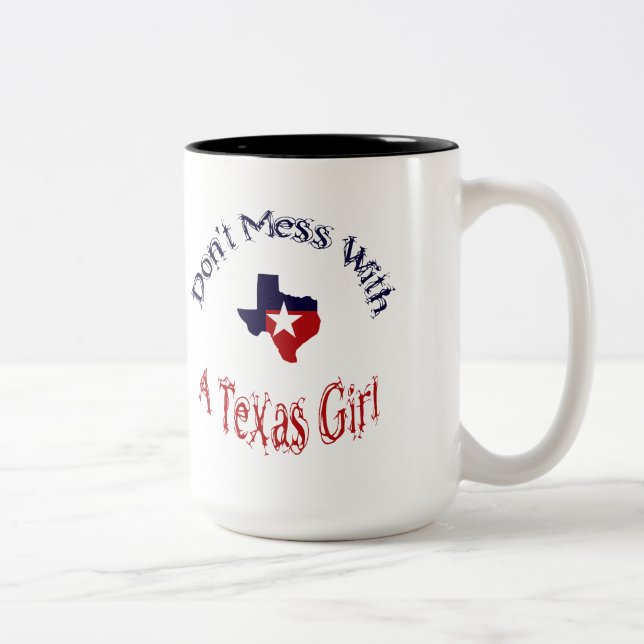 Don't Mess With A Texas Girl Zazzle Mug (Right)