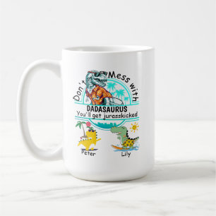 Don't mess with dadasaurus summer coffee mug