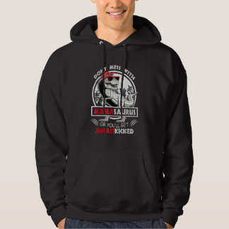 Dont Mess With Mamasaurus Youll Get Jurasskicked V Hoodie