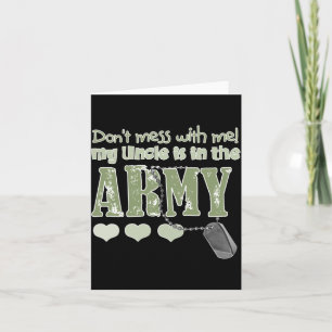 Dont Mess With Me My Uncle Is In The Army Baby Card