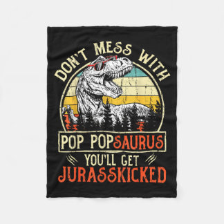 Don't Mess With P Psaurus You'll Get Jurkicked  Fleece Blanket