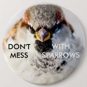 Don't Mess With Sparrows 6 Cm Round Badge