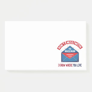 Dont Mess with the Mailman Humour Post-it Notes