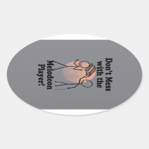 Don't Mess With The Melodeon Player Oval Sticker