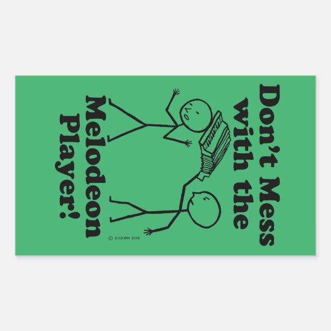 Don't Mess With The Melodeon Player Rectangular St Rectangular Sticker (Front)