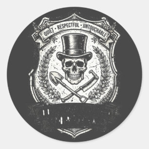 Don't Mess With the Mortician Classic Round Sticker