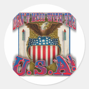 Don't Mess With the U.S.A! Classic Round Sticker