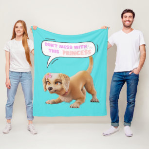 Don't Mess with This Princess Fleece Blanket