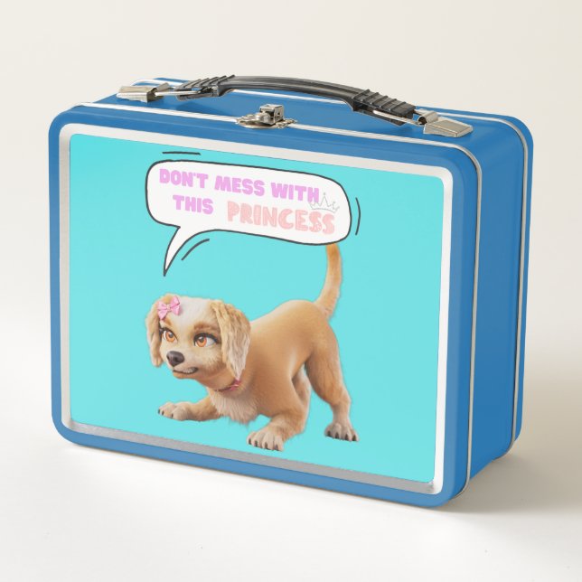 Don't Mess with This Princess Metal Lunch Box (Front)