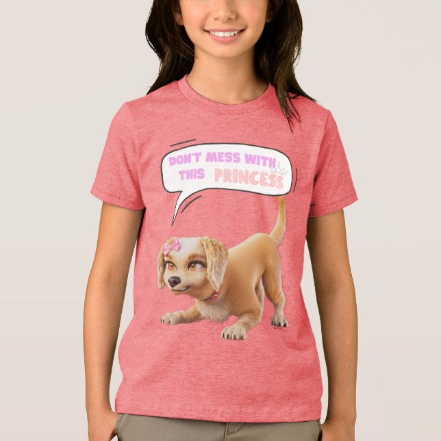 Don't Mess with This Princess Tri-Blend Shirt (Front)