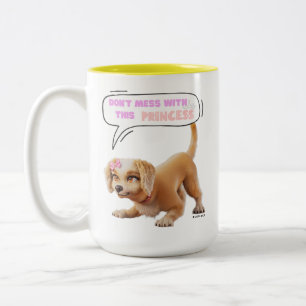 Don't Mess with This Princess Two-Tone Coffee Mug