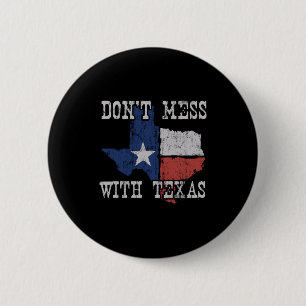 Don't Mess With Vintage Texas Longhorn Lone Star S 6 Cm Round Badge