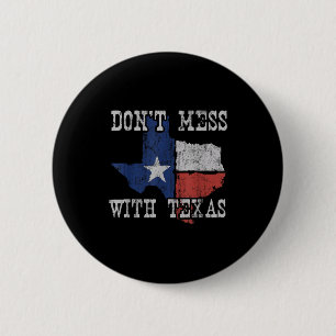 Don't Mess With Vintage Texas Longhorn Lone Star S 6 Cm Round Badge