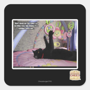 Don't Mind Me Square Sticker