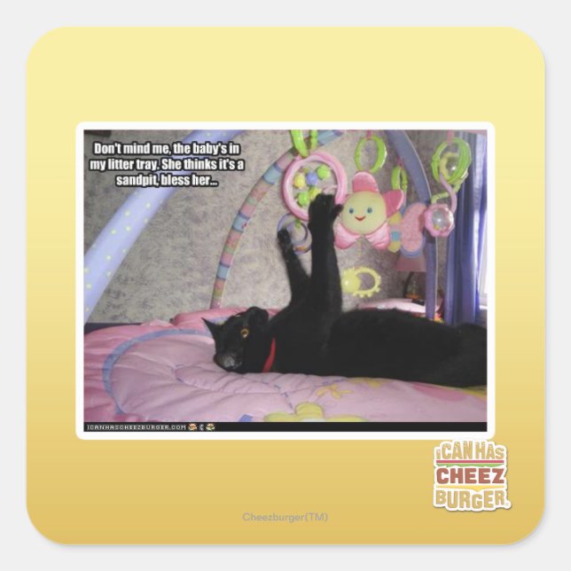 Don't Mind Me Square Sticker (Front)