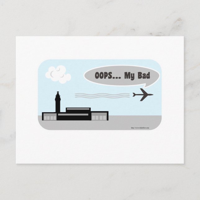 Don't Miss the Airport Postcard (Front)