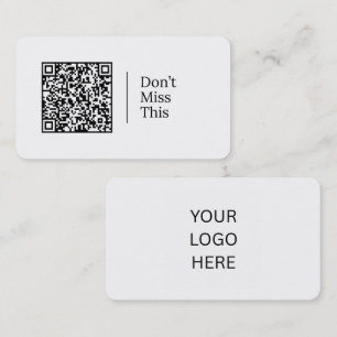 Don't Miss This Customisable QR code & Logo Business Card