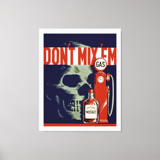 Don't Mix 'Em - XL Canvas Print (Front)