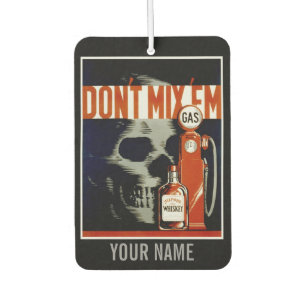"Don't Mix Them" vintage art air freshner Car Air Freshener