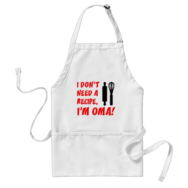 Don't Need A Recipe Oma German Grandma Standard Apron (Front)