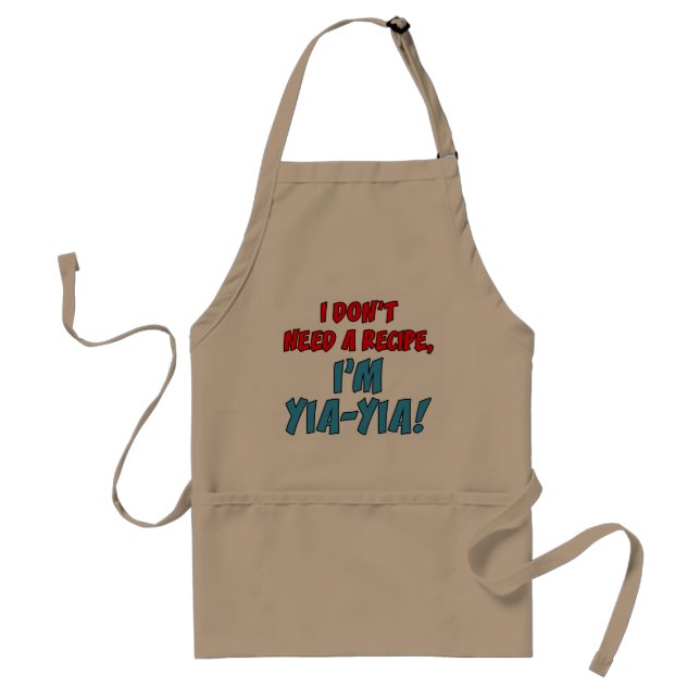 Don't Need A Recipe Yia-Yia Apron (Front)
