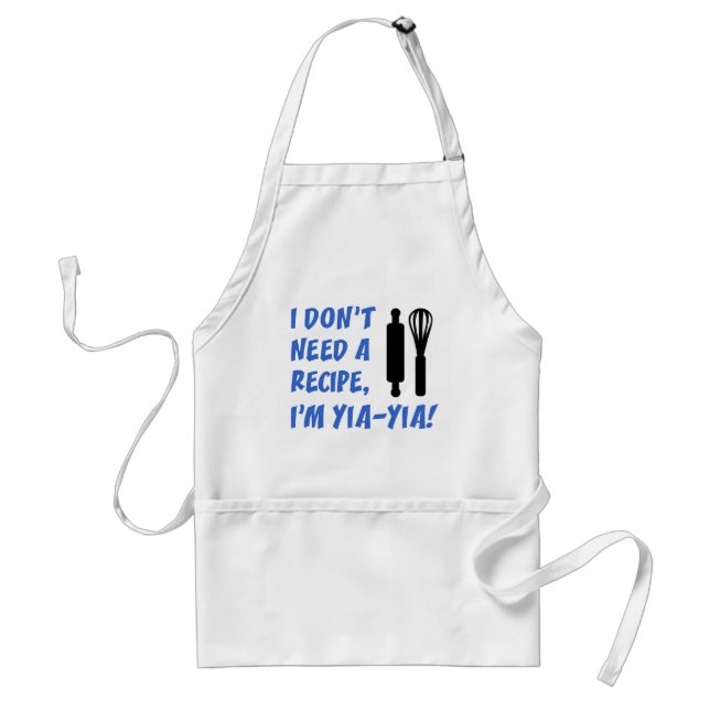 Don't Need A Recipe Yia-Yia Standard Apron (Front)