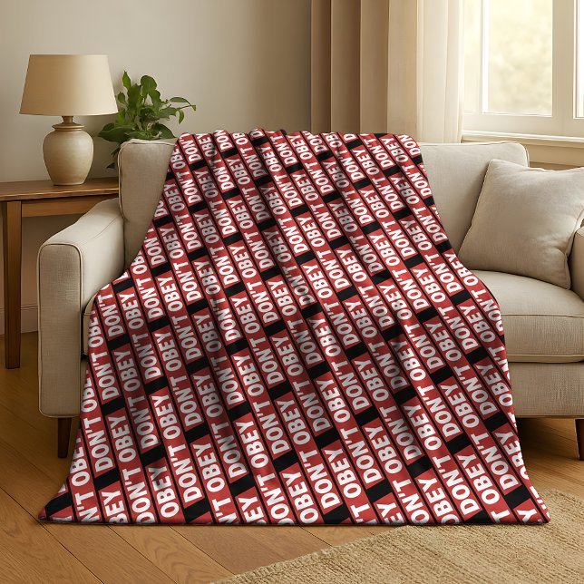 Don't Obey Portland Frog Protest Fleece Blanket (Creator Uploaded)