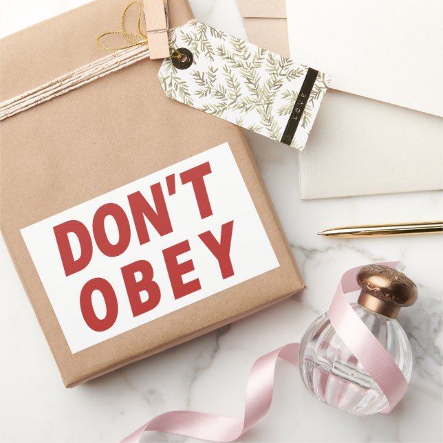 Don't Obey Portland Frog Protest Rectangular Sticker (Gifting)